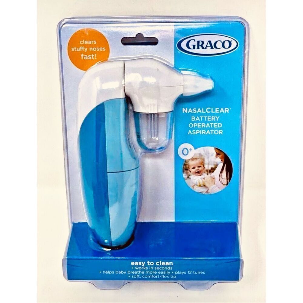 NWT Graco NasalClear Nadal Clear Nasal Aspirator Clears Stuffy Nose Fast Age 0+